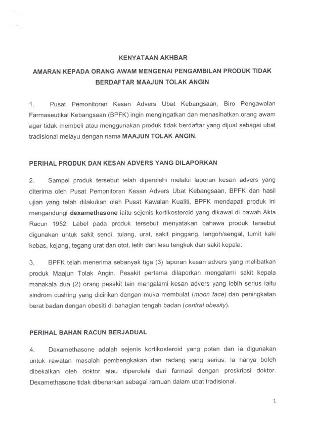 KenyataanAkhbar Maajun Tolak Angin p2