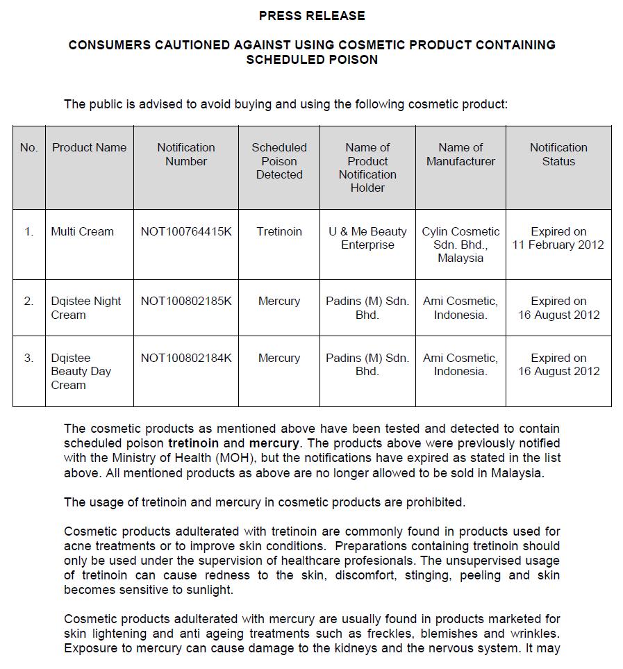press release cosmetics 171212